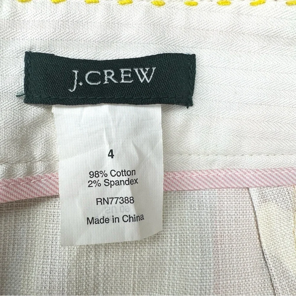 J. Crew Yellow and Orange Patterned Mini Skirt